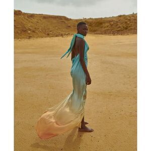 NWT Baobab Collection Providencia Maxi Dress in Renacer Blue Ombre Halter Small